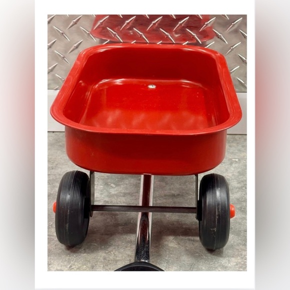 Vintage Radio Flyer Red Wagon Metal Miniature 12.5" x 7.75" Bed Size MINT - Picture 2 of 6